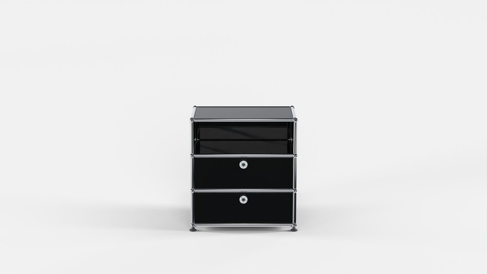 Lille USM Haller natbord i Piano Black