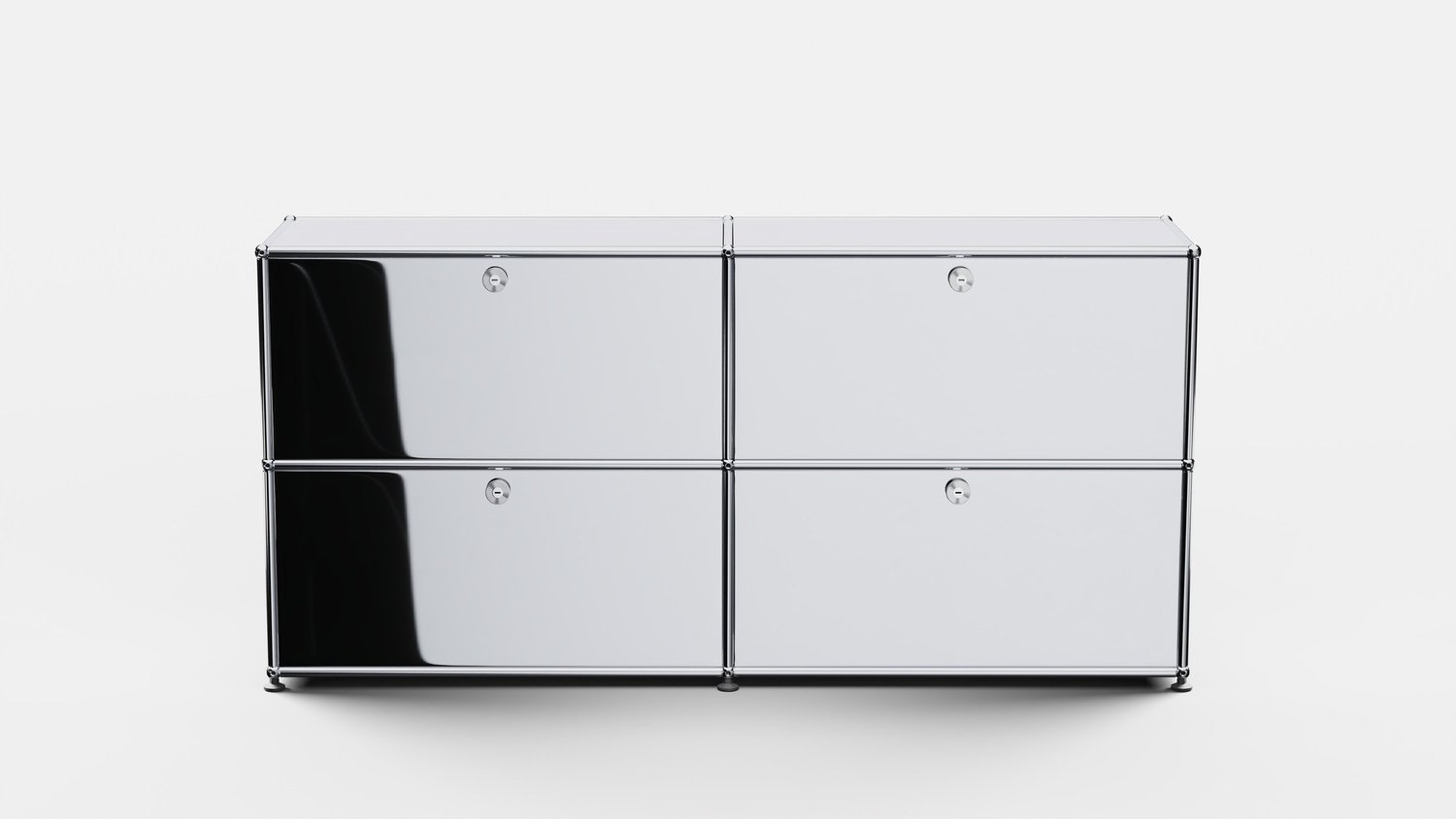 USM Haller Sideboard mit 4 Klapptüren Chrom