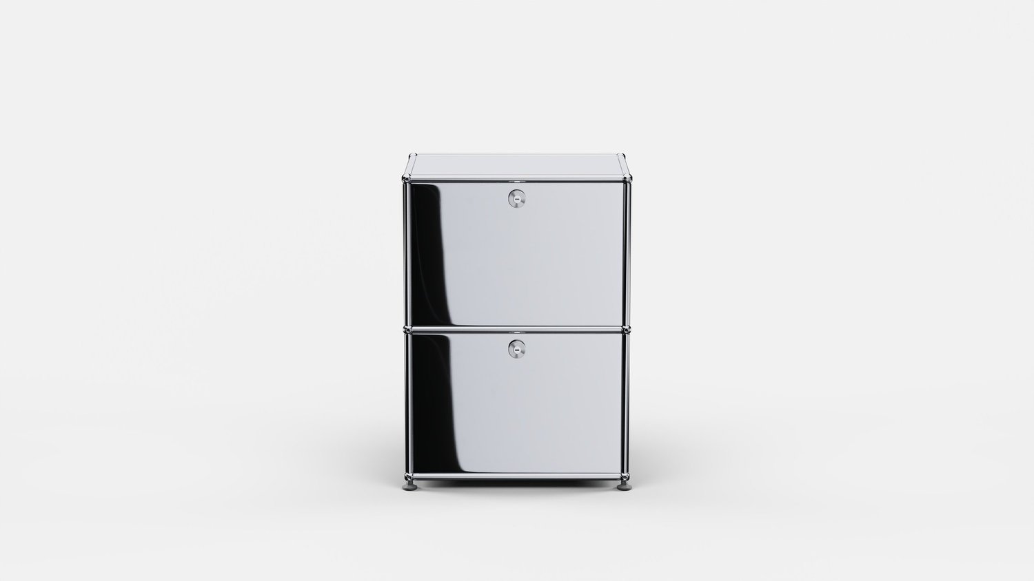 USM Haller schmales Sideboard mit 2 Klapptüren Chrom