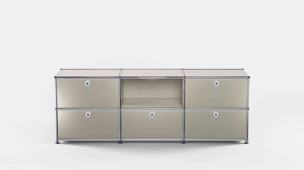 USM Haller lowboard i Champagne Metallic