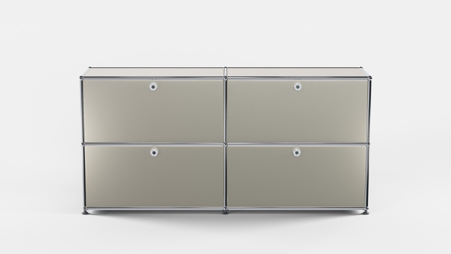 USM Haller sideboard med 4 klaplåger Champagne Metallic